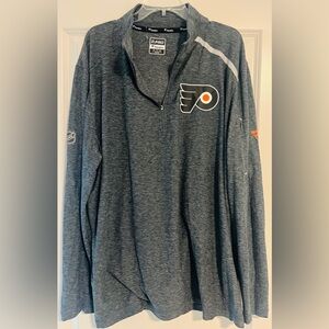 NWOT Officially Licensed NHL Philadelphia Flyers 1/4 Zip Long Sleeve Training
